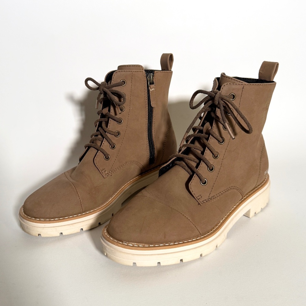 TOMS – Alaya Lace-Up Combat Boots – Women’s Size 7 – Taupe Brown